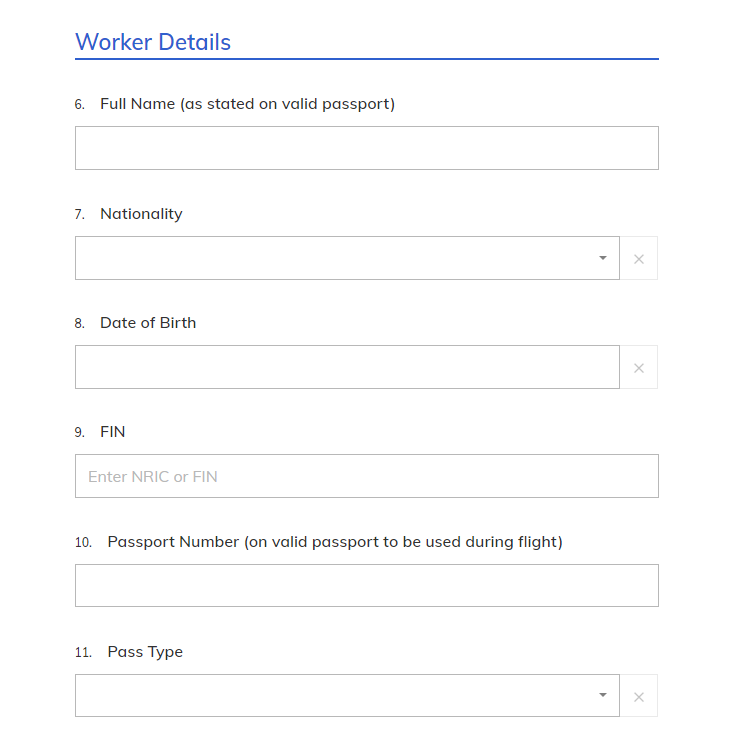 出国速递申请工人信息