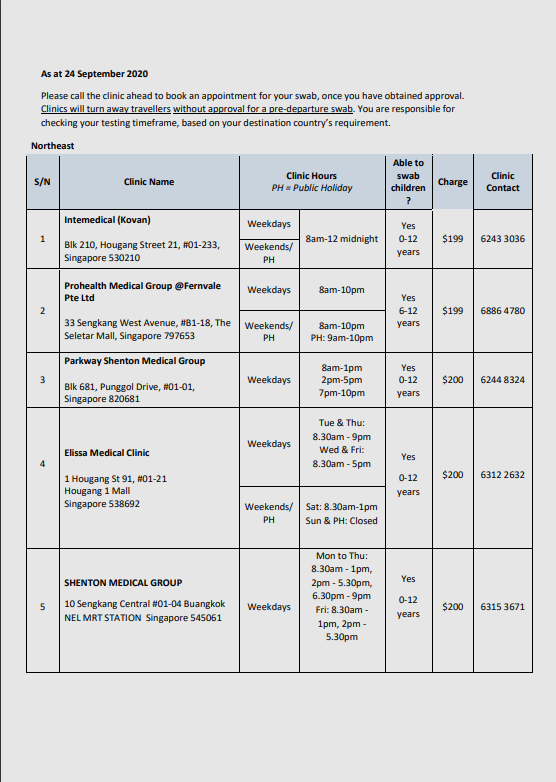 新加坡诊所信息