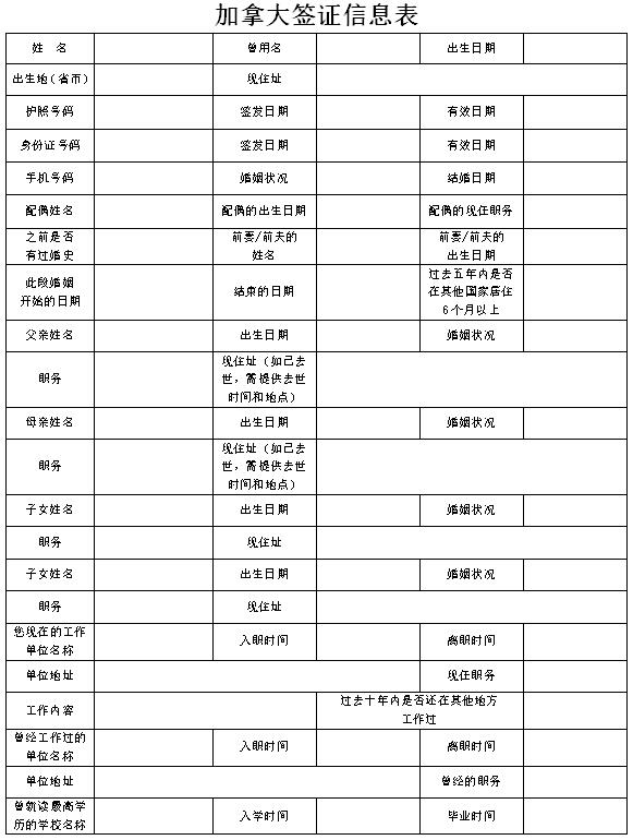 出国签证-加拿大签证