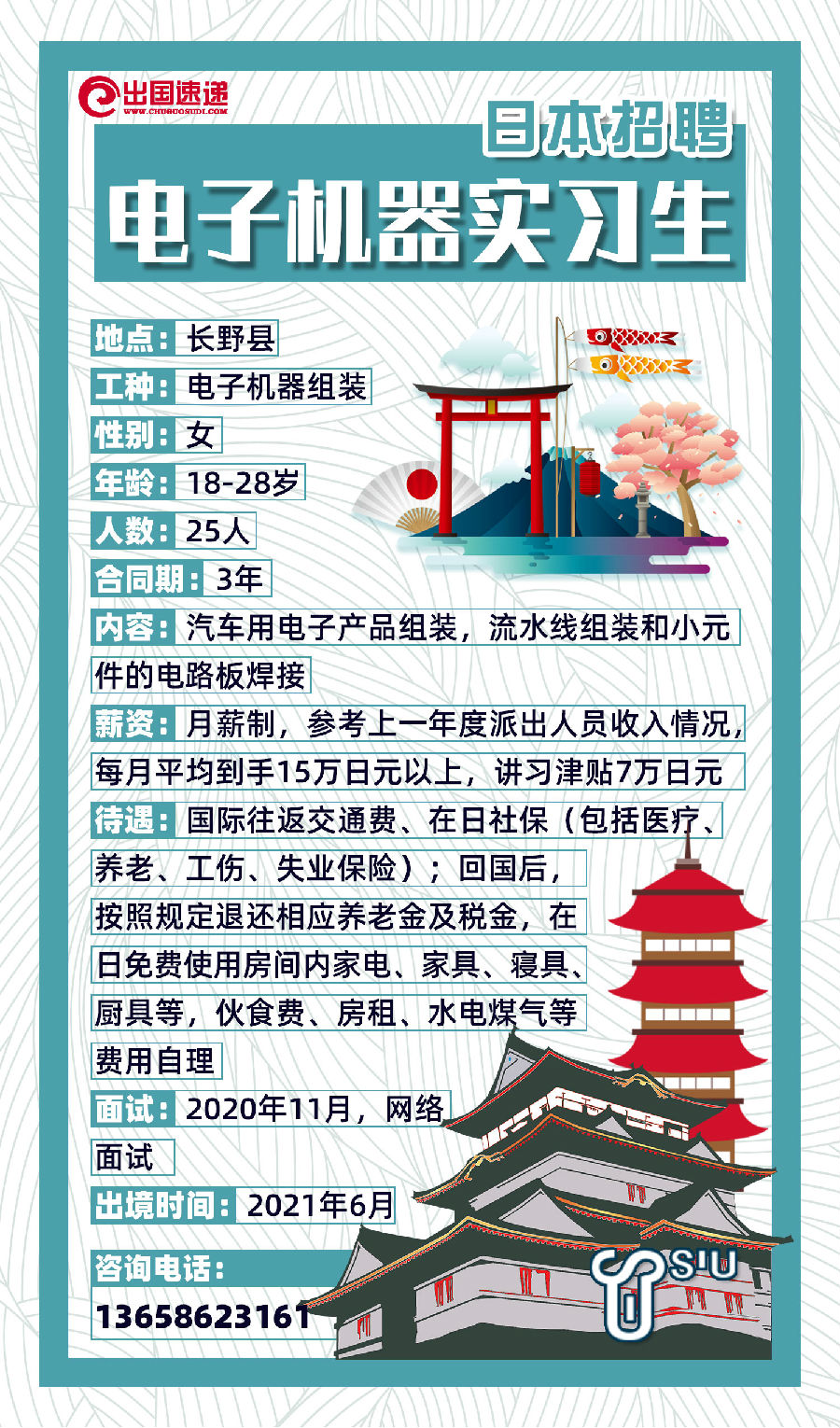 日本劳务-电子机器实习生 日本劳务-电子机器实习生